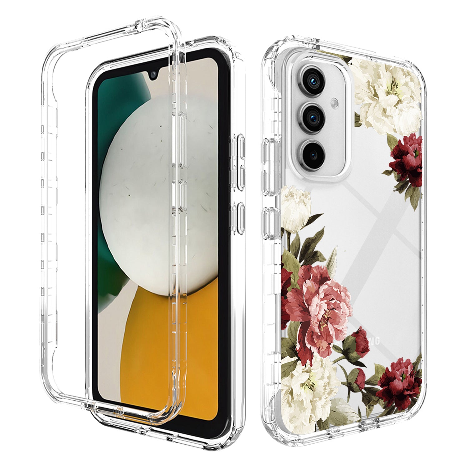 For Samsung Galaxy A34 5G PC Frame TPU Transparent Phone Case Pattern Printing Anti-scratch Cover For Samsung Galaxy A34 5G PC Frame TPU Transparent Phone Case Pattern Printing Anti-scratch Cover